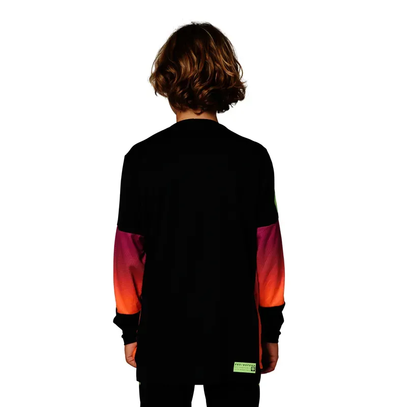Fox Youth Defend Long Sleeve Jersey Race Black Small-2