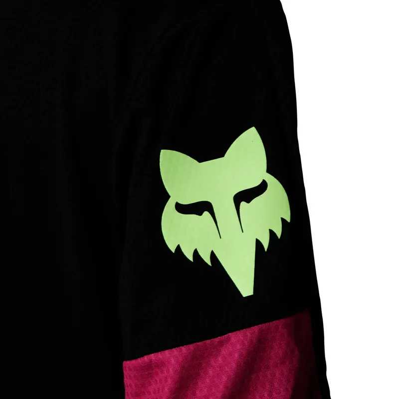 Fox Youth Defend Long Sleeve Jersey Race Black Small-4