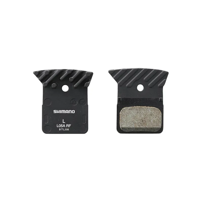 Shimano L05A-RF Resin with Fin Disc Brake Pad and Spring in Black
