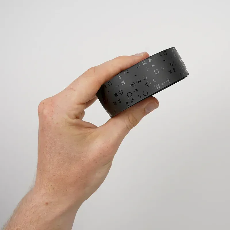 Burgh Classic Bar Tape In Hieroglyph Stealth Black