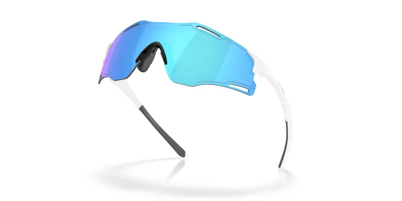 Oakley Cybr Zero Polished White with Prizm Sapphire Lenses-3
