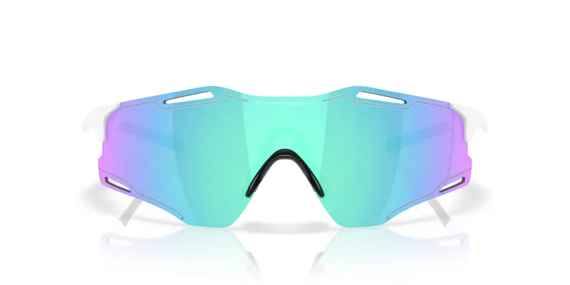 Oakley Cybr Zero Polished White with Prizm Sapphire Lenses-1