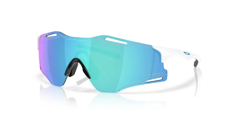Oakley Cybr Zero Polished White with Prizm Sapphire Lenses