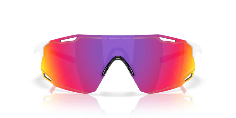 Oakley Cybr Dyno Polished White Frame with Prizm Road Lenses