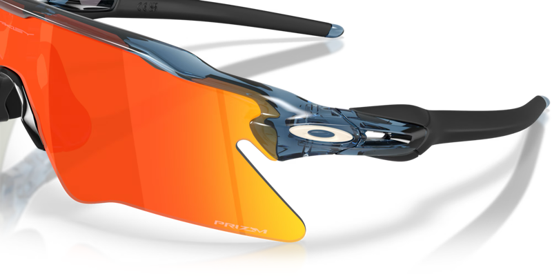 Oakley Radar EV Heater Prizm Ruby Lenses with Transparent Abyss Frame