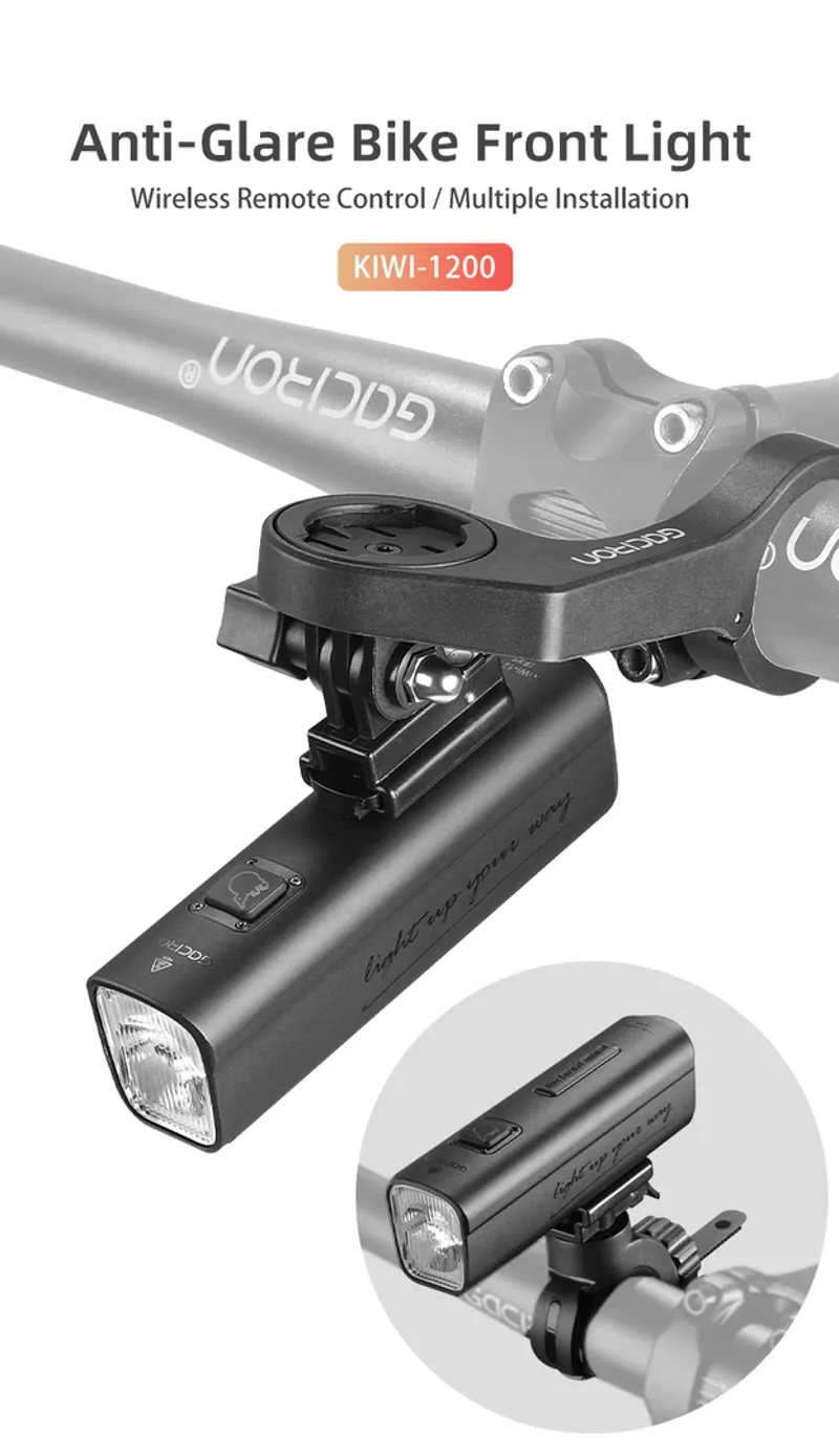 Gaciron Kiwi 1200LM Anti Glare Front Bike Light