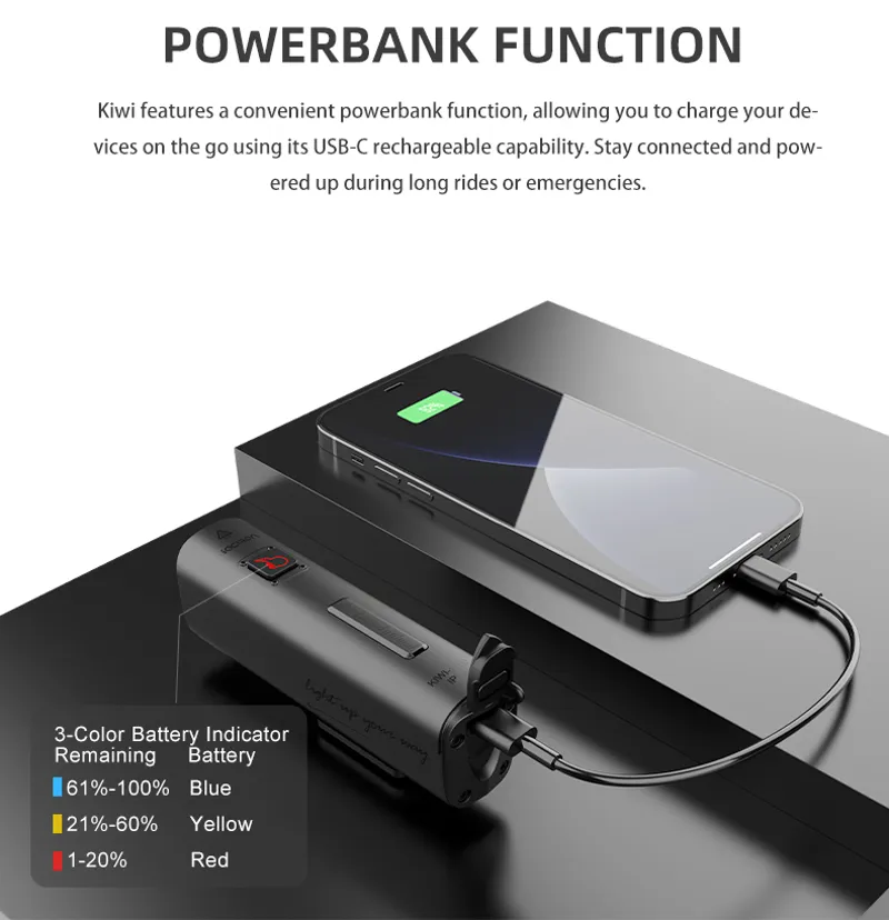 Gaciron Kiwi 1200LM Anti Glare Front Bike Light-8