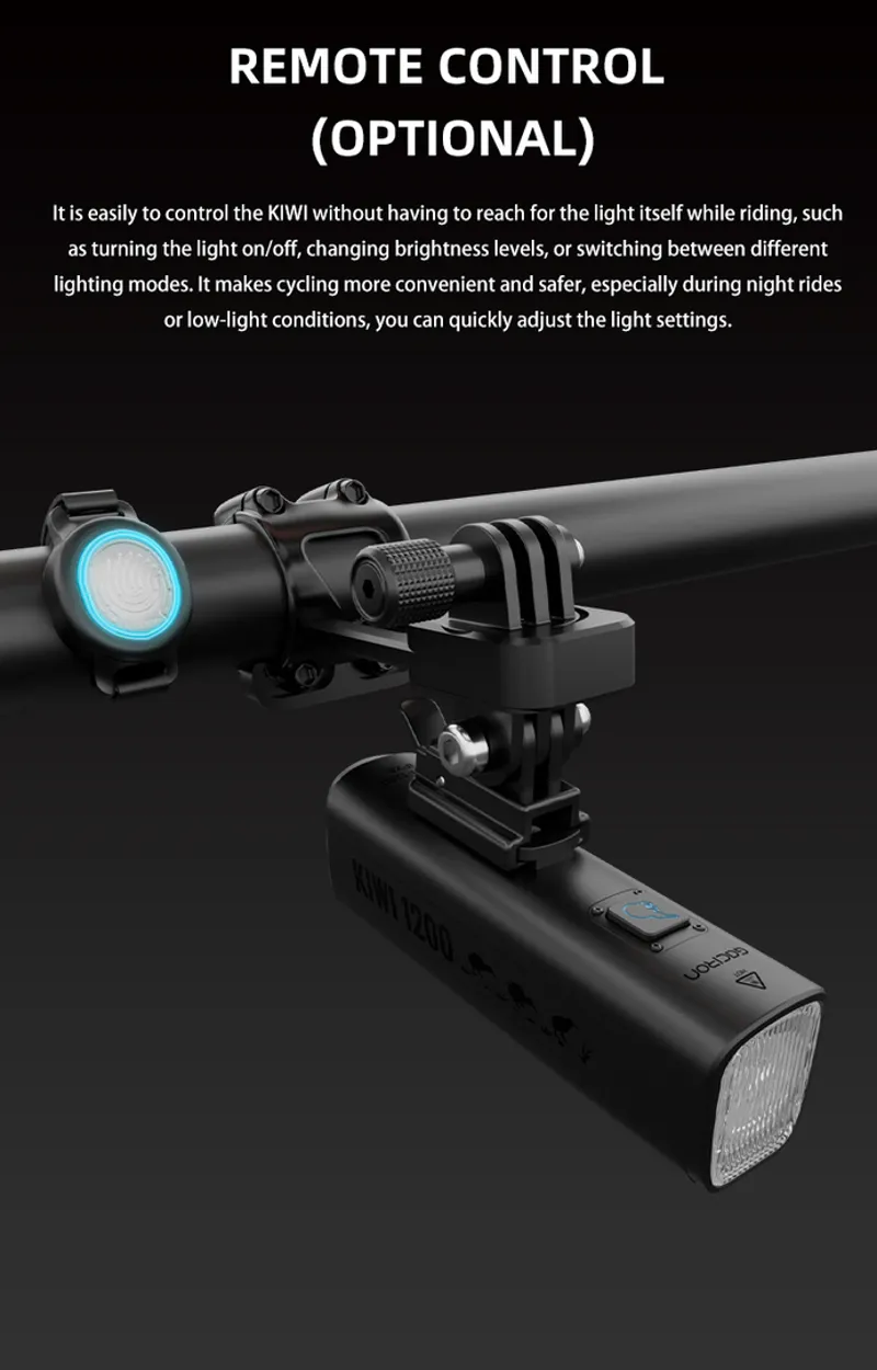 Gaciron Kiwi 1200LM Anti Glare Front Bike Light-7