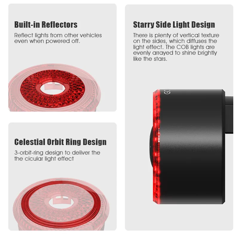 Gaciron 100 LM Smart Brake Magnetic Rear Light-10