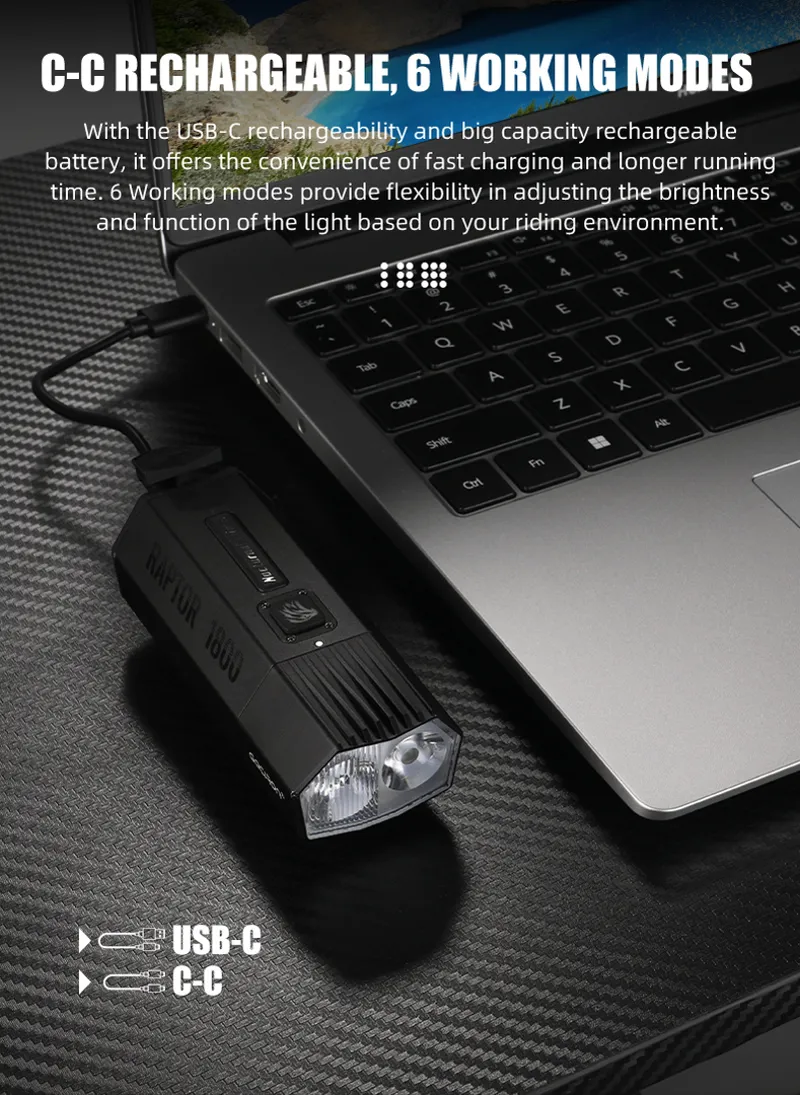 Gaciron Raptor 1800LM High Power Front Light-4