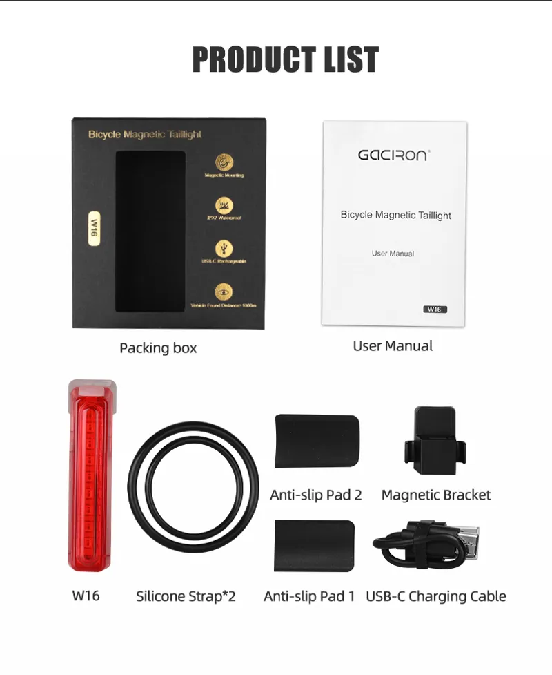 Gaciron 30 LM Rear Light w/Brake-6