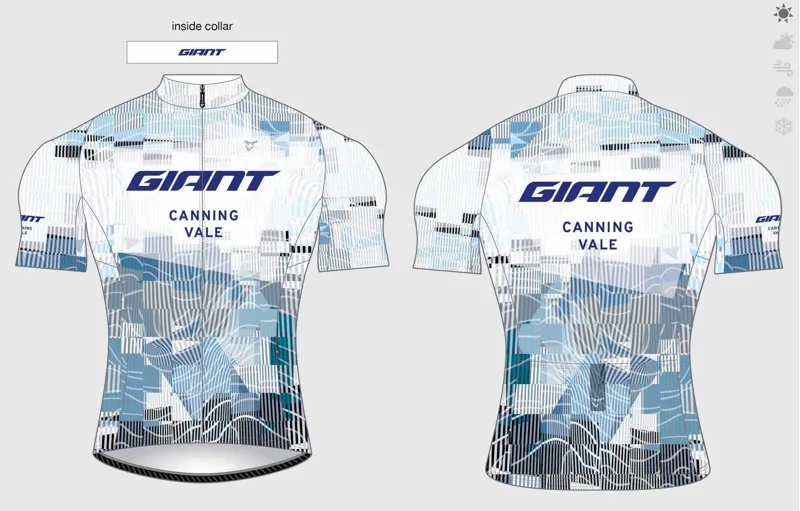 Cuore Giant Canning Vale Jersey White/Blue MY25