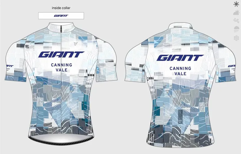 Cuore Giant Canning Vale Jersey Womens White/Blue MY25