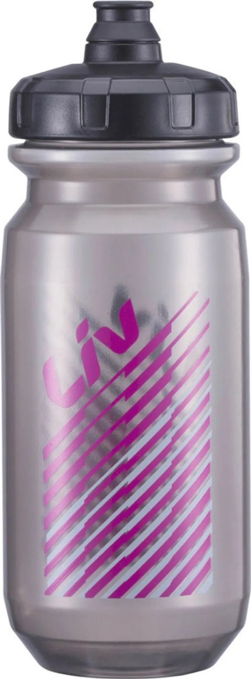 Liv Pourfast Double Spring Bottle 600ml Transparent Black/Pink