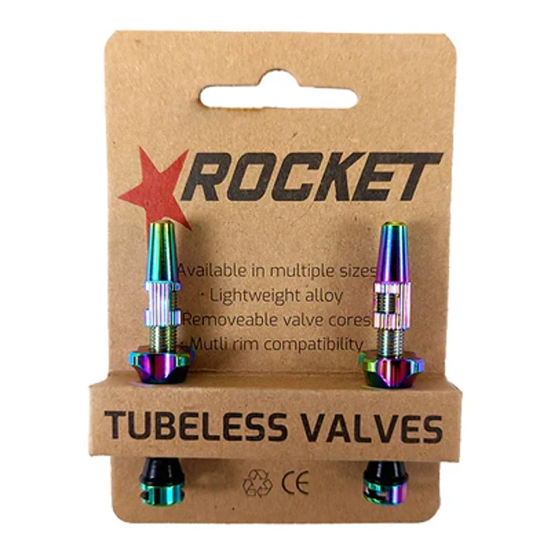 Rocket Tubeless Valve Kit Pair 44mm Neochrome