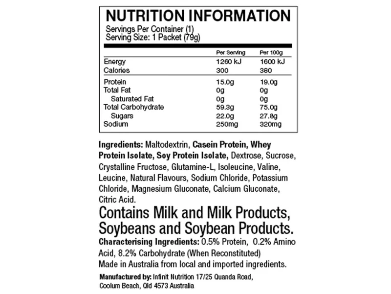 Infinit Nutrition Repair Complete Recovery Chocolate 1.33kg Bag-3