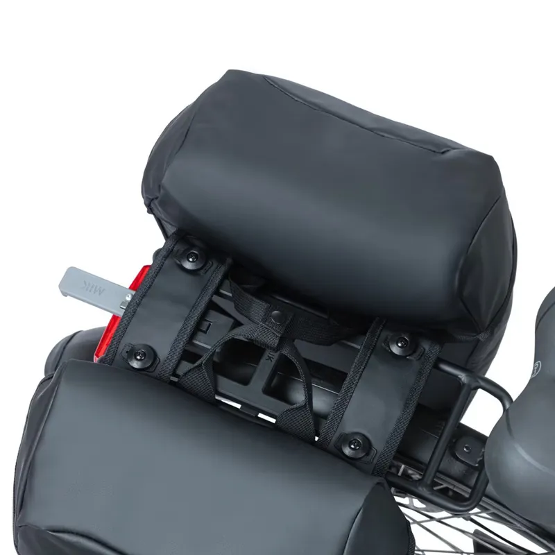 Basil Miles Tarpaulin Double Pannier Bag MIK 34L Black Orange-5