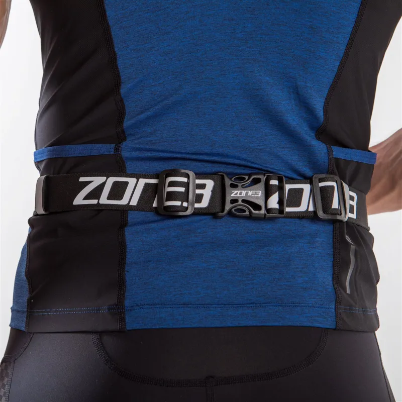 Zone 3 Endurance Race Belt with Lycra Pouch Black-2