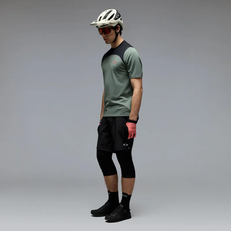 Oakley Freeride Short Sleeve Jersey in Aviator Green-2