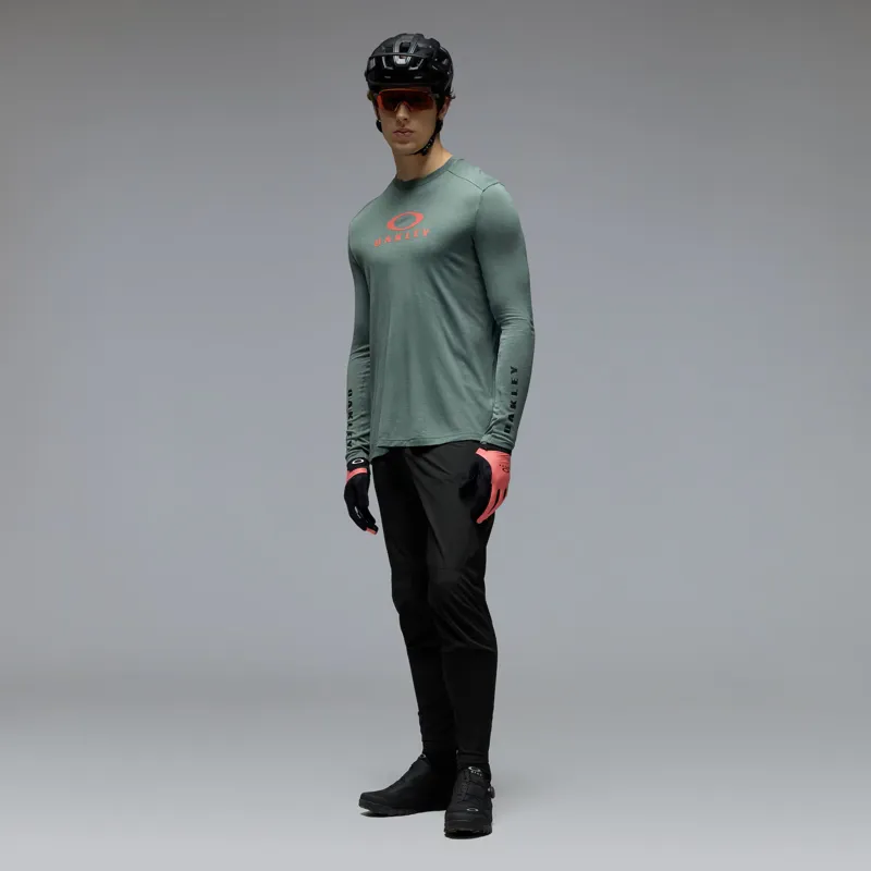 Oakley Seeker Flow Long Sleeve Jersey in Aviator Green