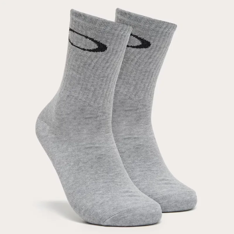 Oakley Ellipse Crew Sock 3 Pack New Granite Heather