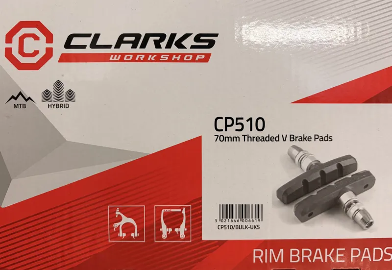 Clarks CP510 V-Brake Pads 70mm Pair-1