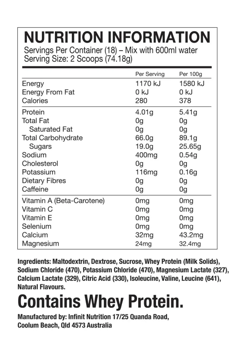 Infinit Go Far Lemon Lime 74g Single Serve-1