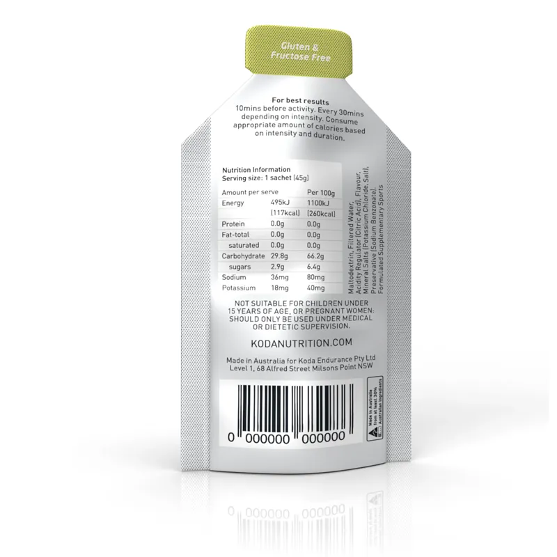 Koda Energy Gel 45g Lemon/Lime-1