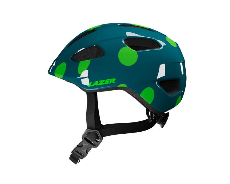 Lazer Nutz 2.0 KinetiCore Kids Helmet Green Dots-4