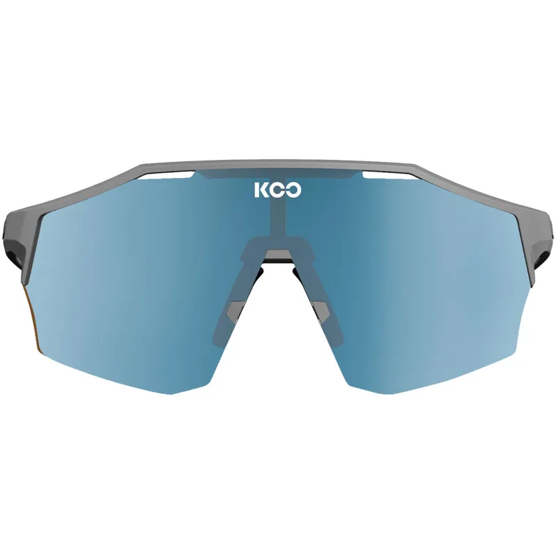 KOO Alibi Grey Matt Frame with Turquoise Mirror Lens Sunglasses-1