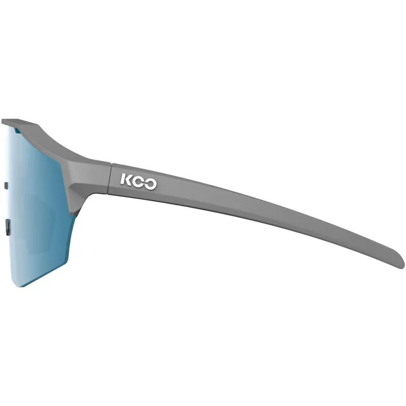 KOO Alibi Grey Matt Frame with Turquoise Mirror Lens Sunglasses-2