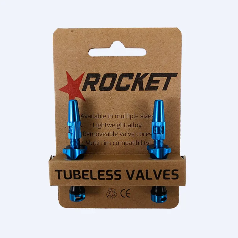 Rocket Tubeless Valve Kit Pair 48mm Blue