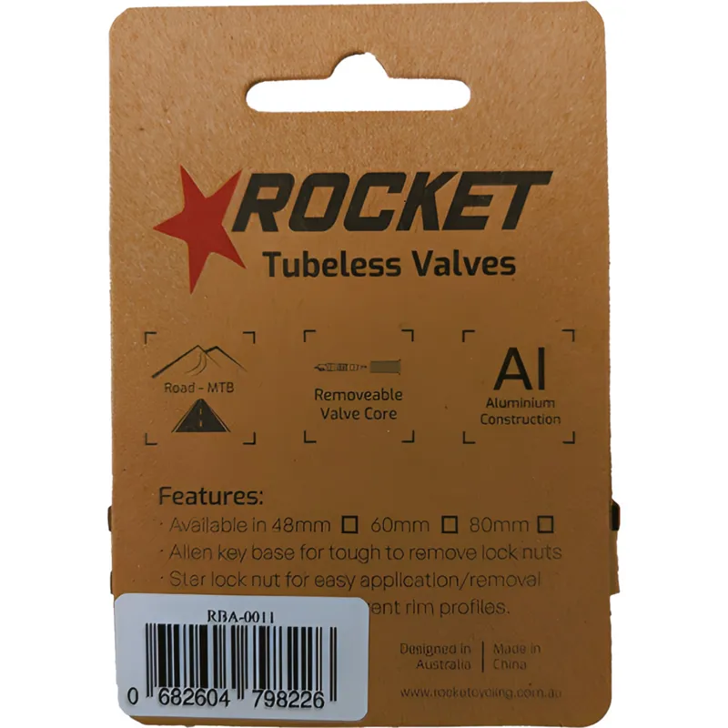 Rocket Tubeless Valve Kit Pair 48mm Green-2