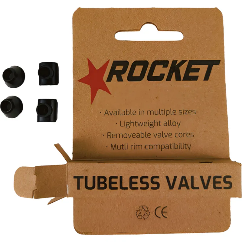 Rocket Tubeless Valve Kit Pair 60mm Black-1