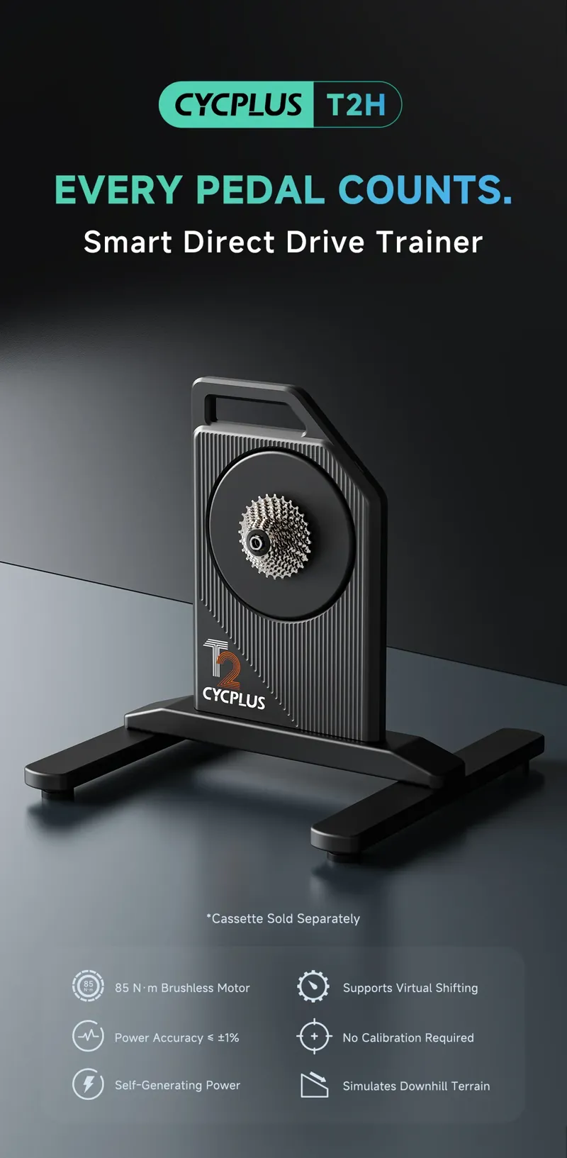 Cycplus T2H Smart Direct Drive Bike Trainer -4