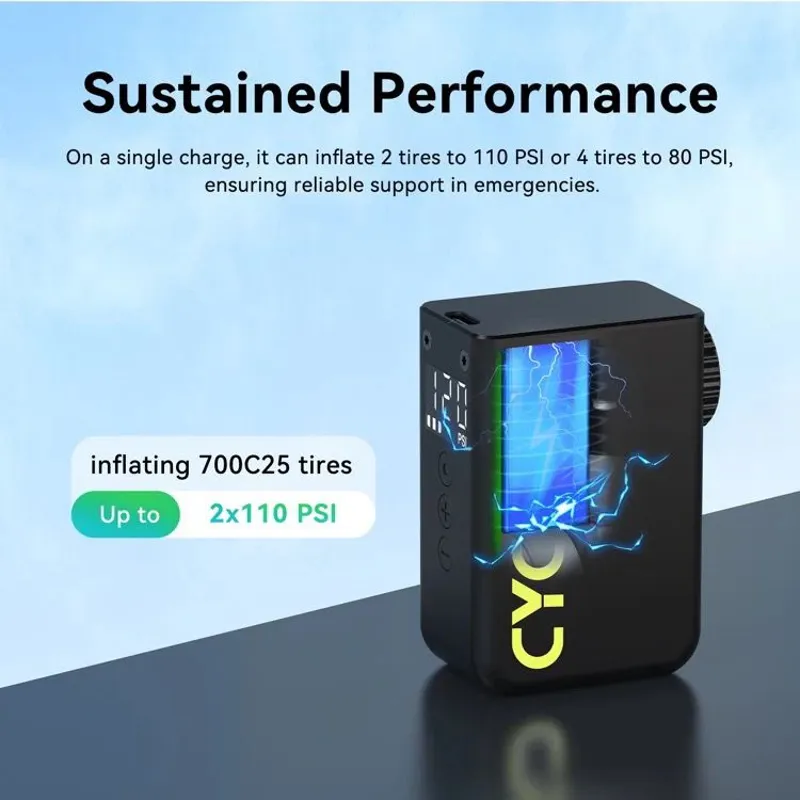 Cycplus Cube AS2 Ultra E Pump 400mah Compressor-5