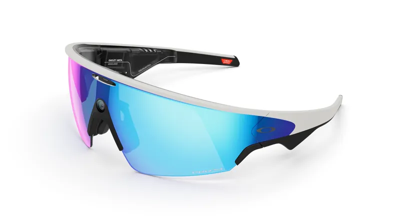 Oakley Meta Vanguard AI Sunglasses White with Prizm Sapphire Lenses