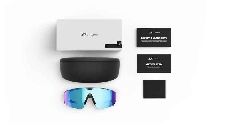 Oakley Meta Vanguard AI Sunglasses White with Prizm Sapphire Lenses-4