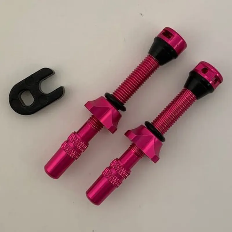 Rocket Tubeless Valve Kit Pair 44mm Pink