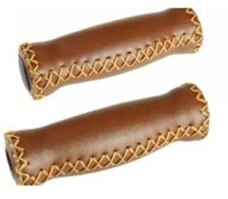 Velo Grips Foam 127mm Brown Stitched Cover and Black End Caps