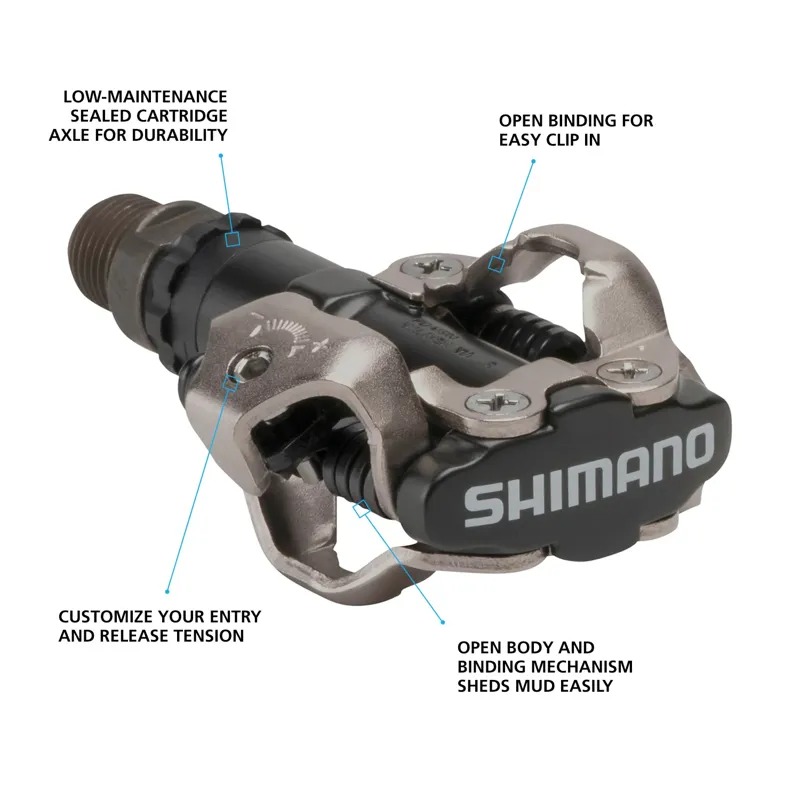 Shimano PD-M520 SPD Mountain Bike Pedals Black-1