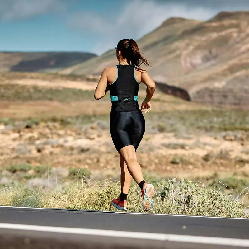 Zone 3 Womens Activate Sleeveless Tri Suit Black/Turquoise-3