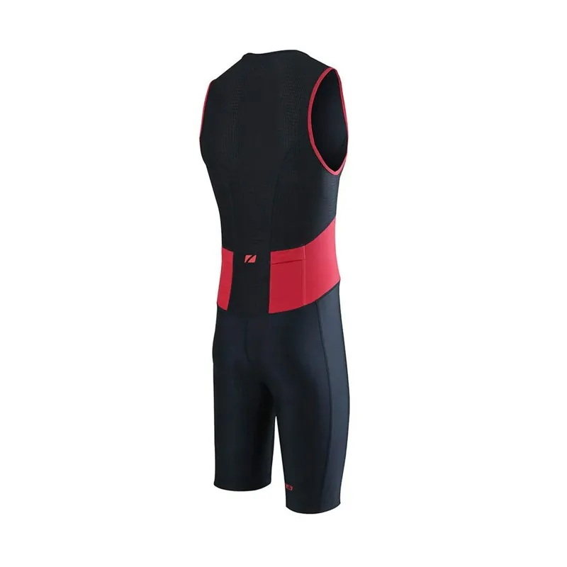 Zone 3 Mens Activate Sleeveless Tri Suit Black/Red-1