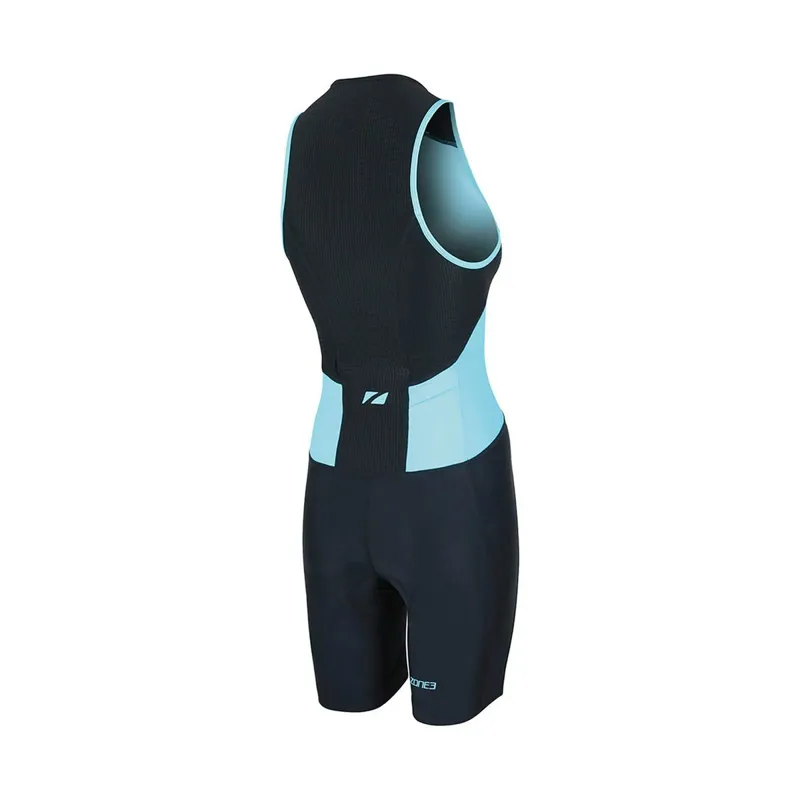 Zone 3 Womens Activate Sleeveless Tri Suit Black/Turquoise-1