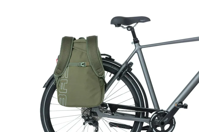 Basil Flex 17L Backpack and Pannier Forest Green