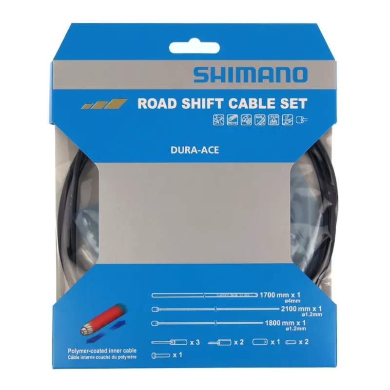 Shimano Dura-Ace ST-9000 Shift Cable Set Black Polymer Coated 