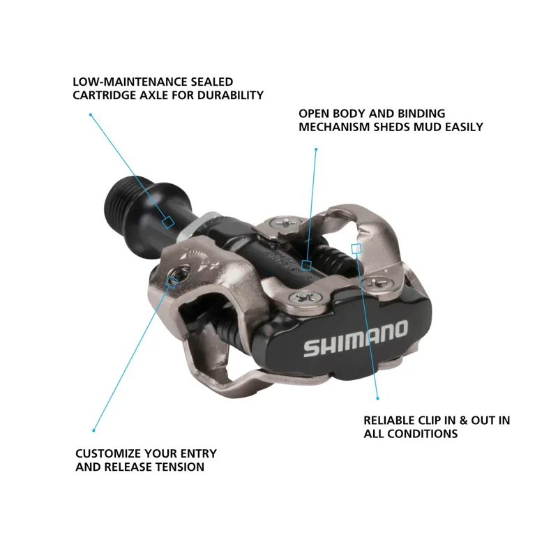 Shimano PD-M540 SPD Pedals Black-1
